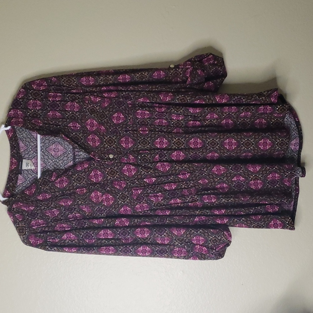 Cocomo purple sheer blouse XL